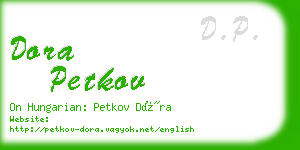 dora petkov business card